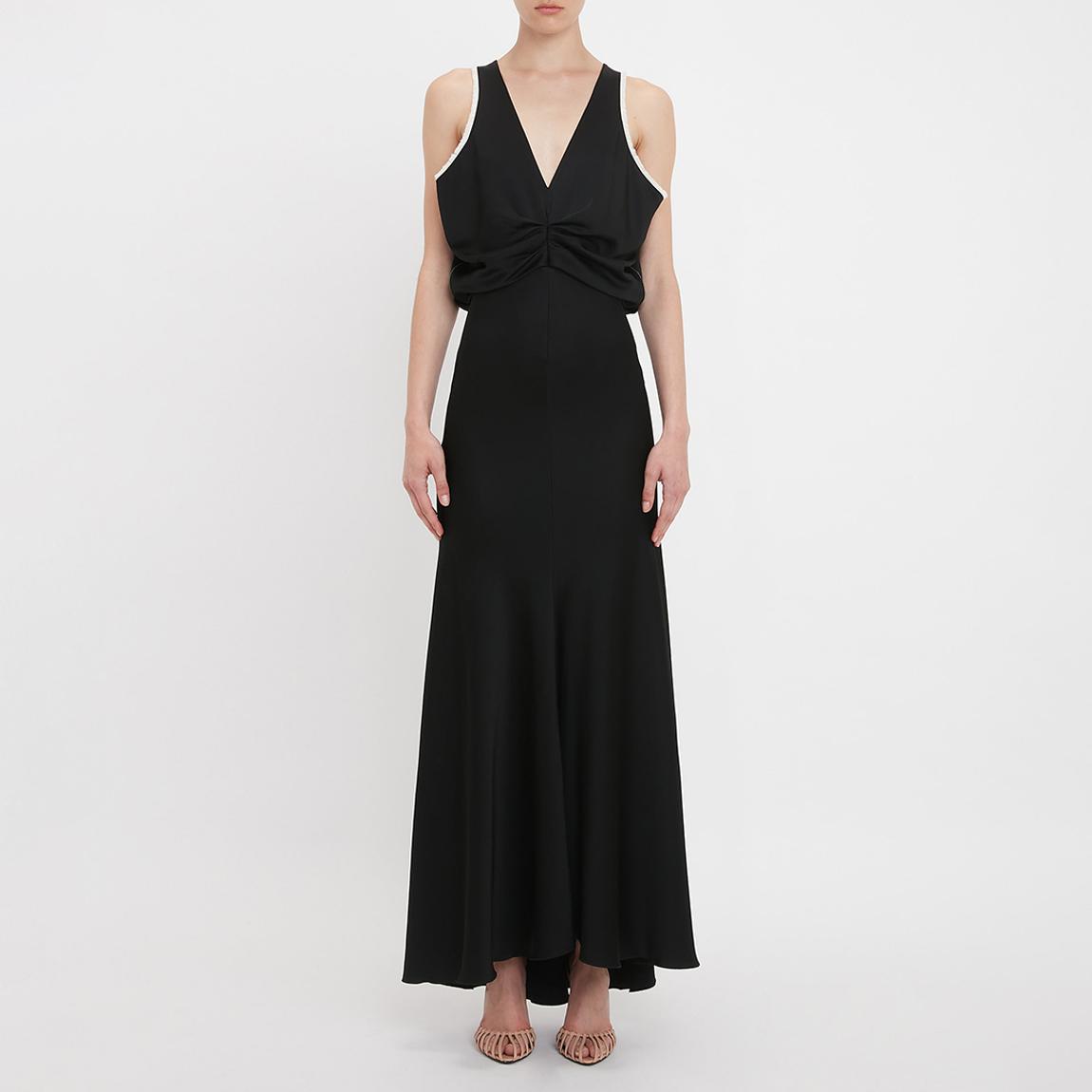 Black Draped Armhole Gown main product photo