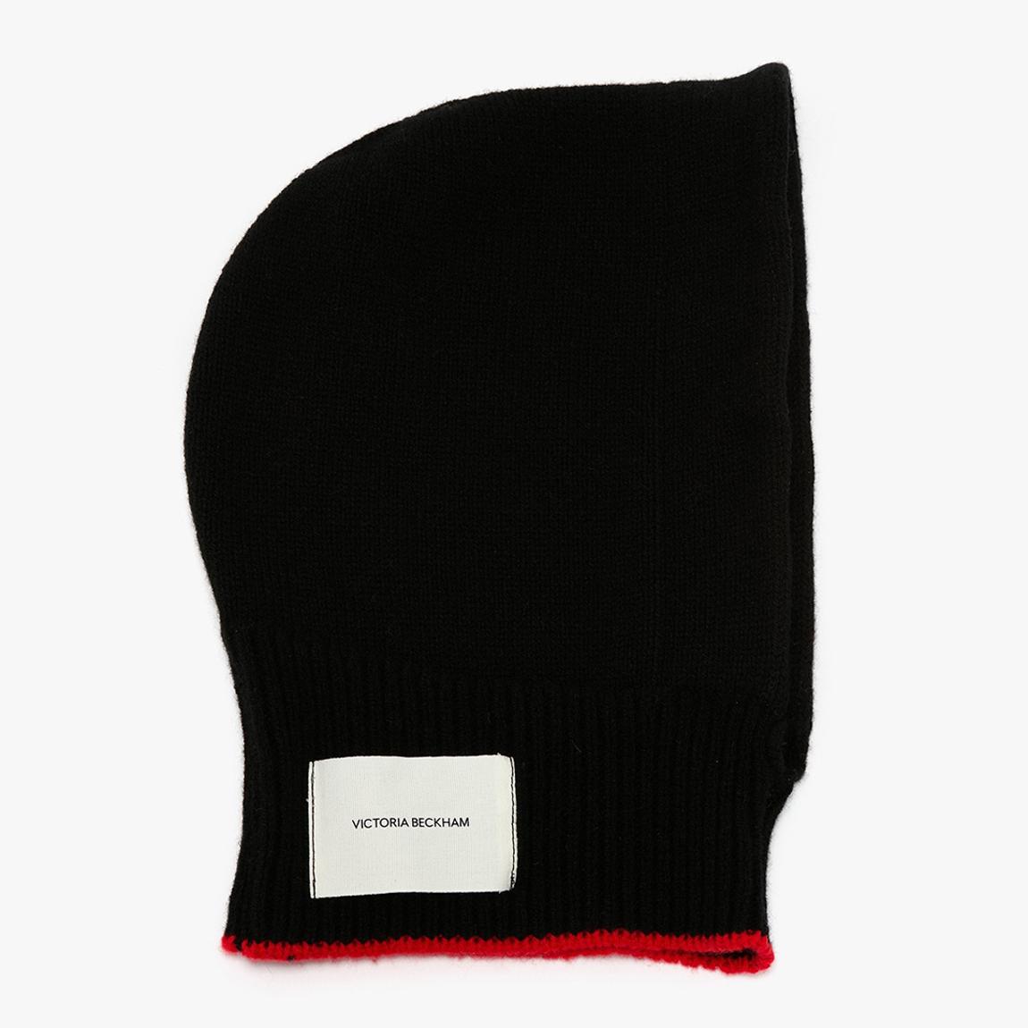 Black/Red Knitted Wool Hood main product photo
