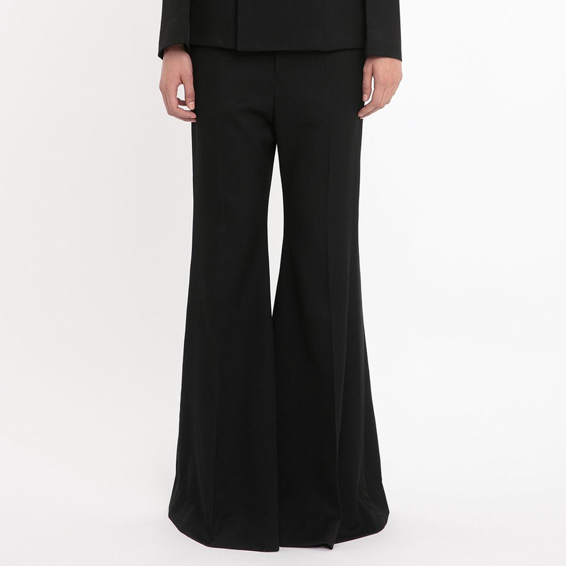 Black Wide Leg Tux Kick Wool Blend Trouser main product photo