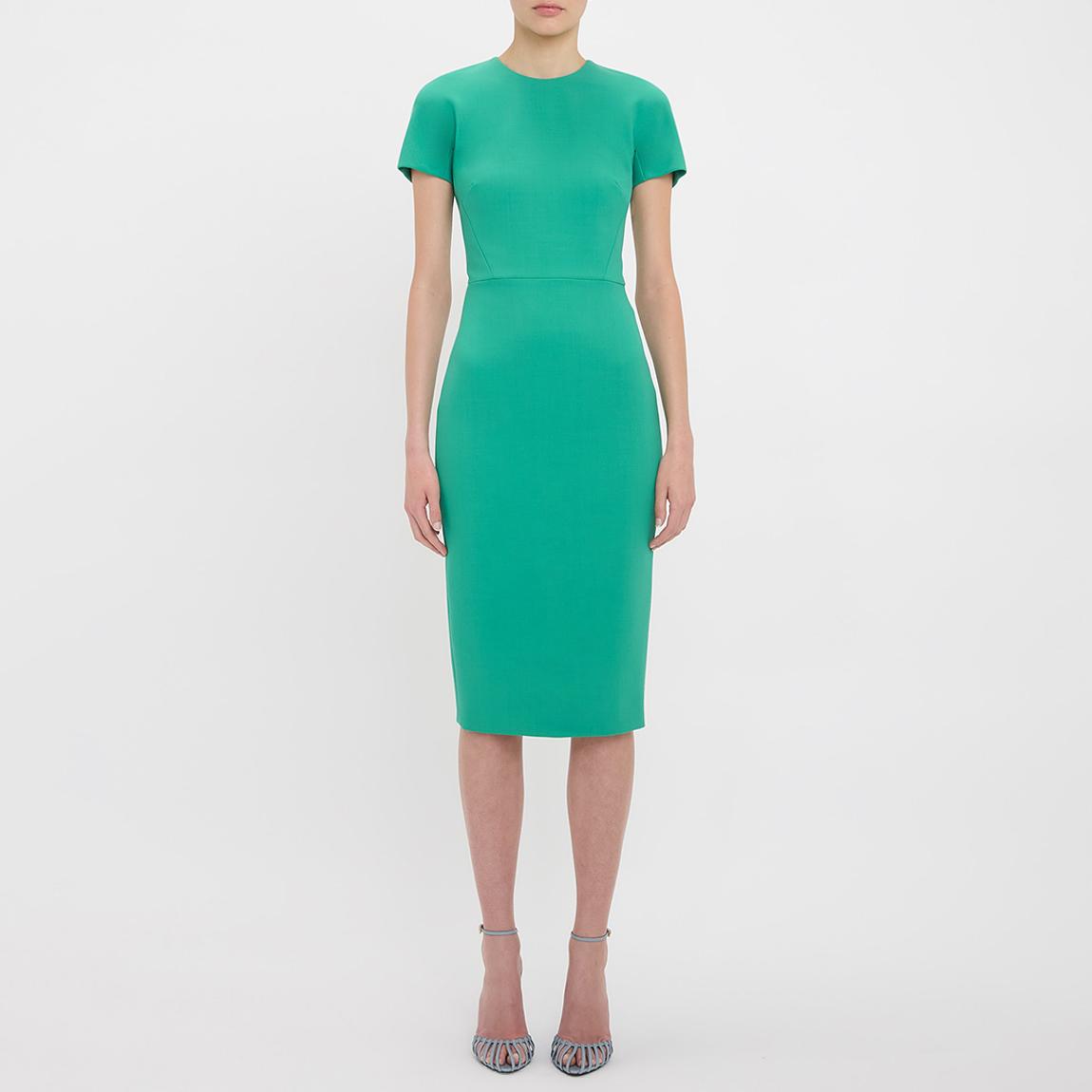 Turquoise Blend T-Shirt Fitted Dress main product photo