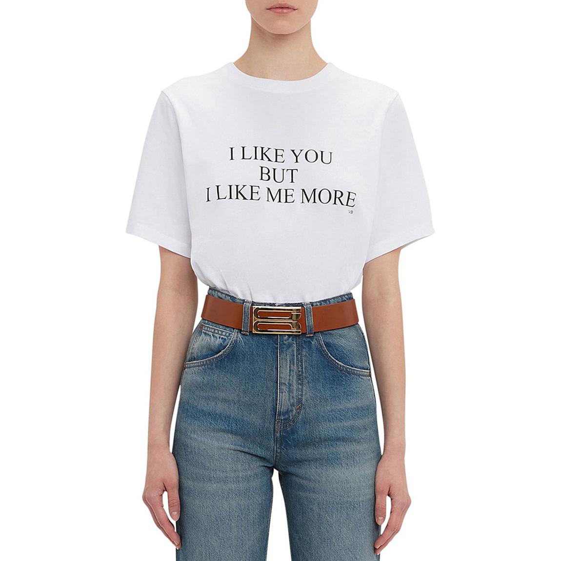 SLOGAN TEE I LIKE YOU BUT I LIKE ME MORE main product photo