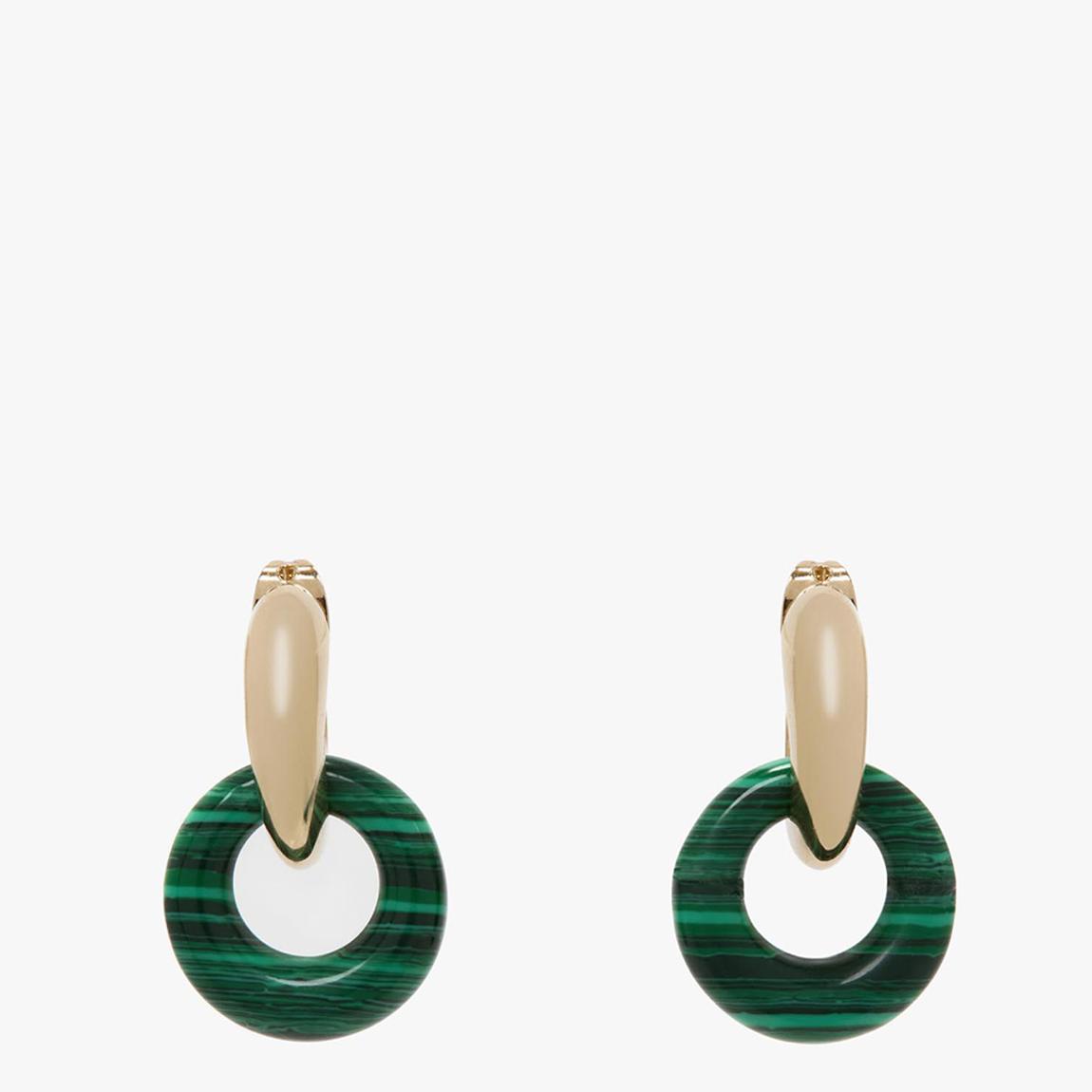Gold Plated/Green Pendant Earrings main product photo