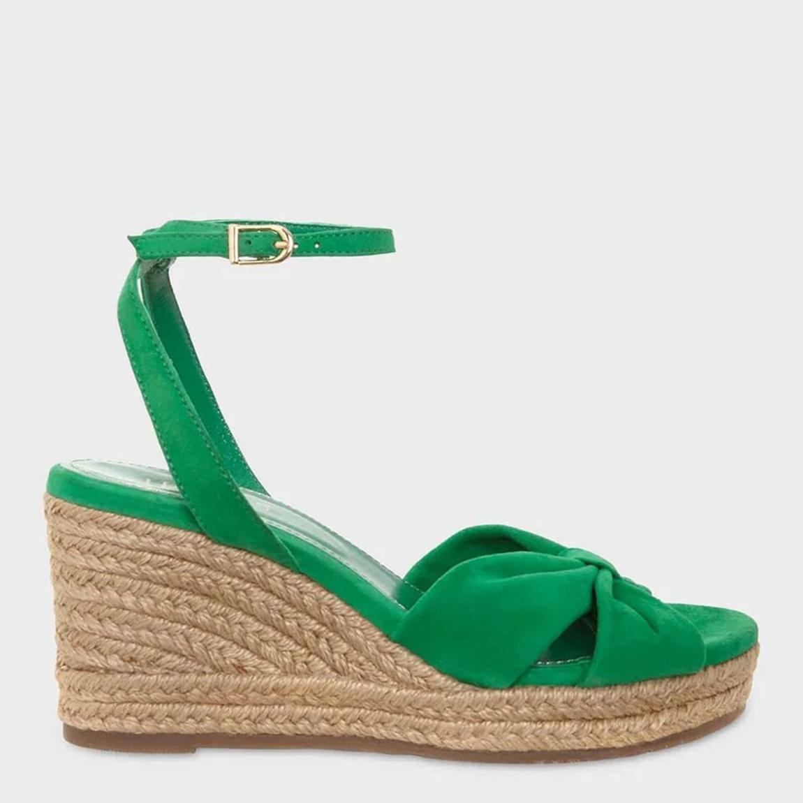 Green Angelica Suede Espadrille main product photo