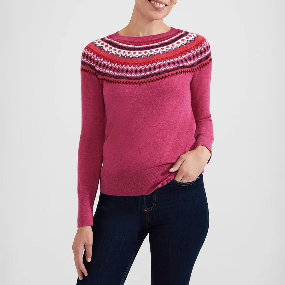 Pink Greta Fair isle Wool Blend Jumper main product photo