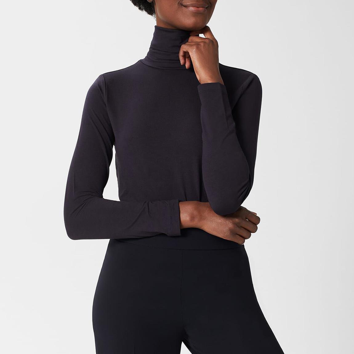 Hobbs London Navy Mischa Roll Neck Top BrandAlley
