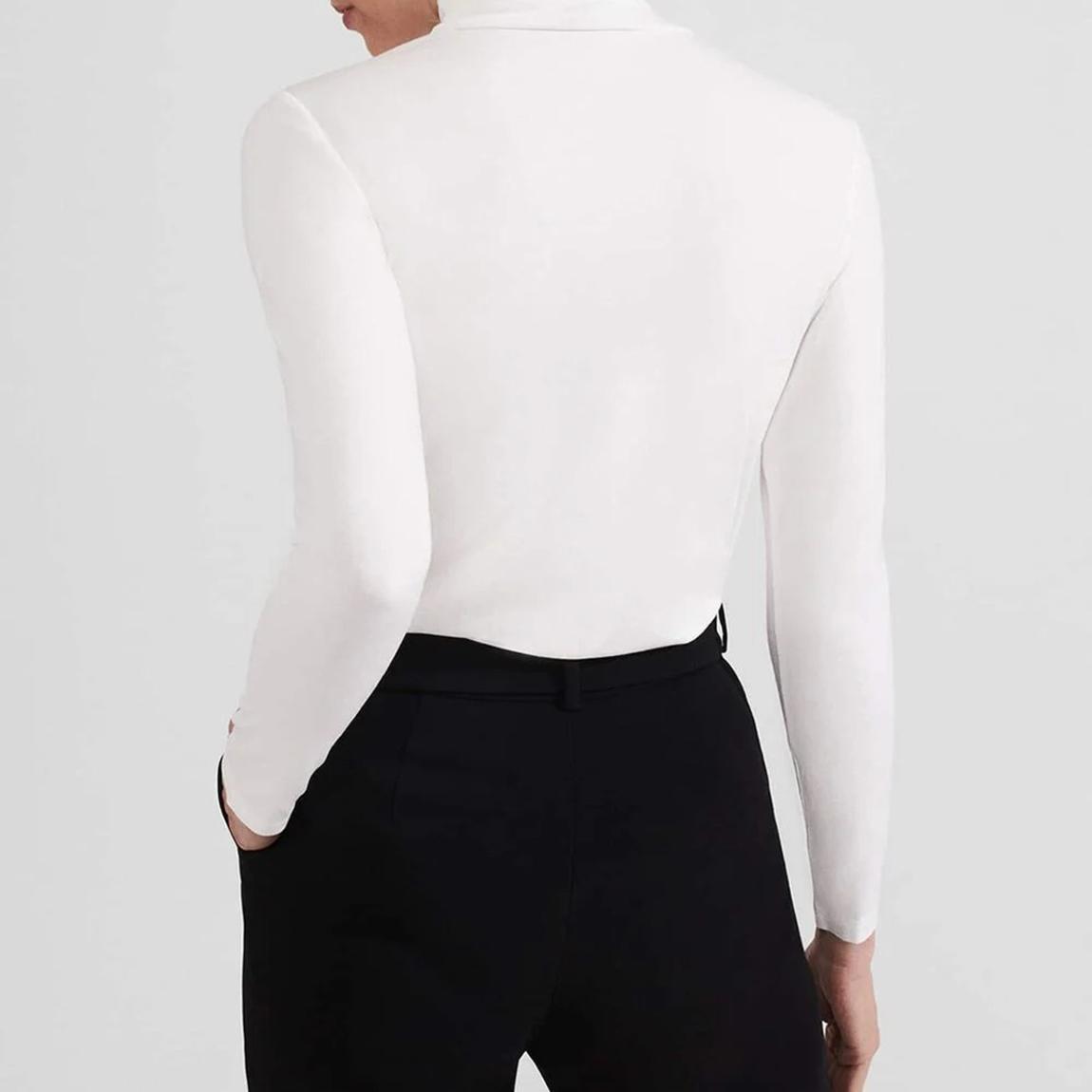 Hobbs London Cream Mischa Roll Neck Top BrandAlley