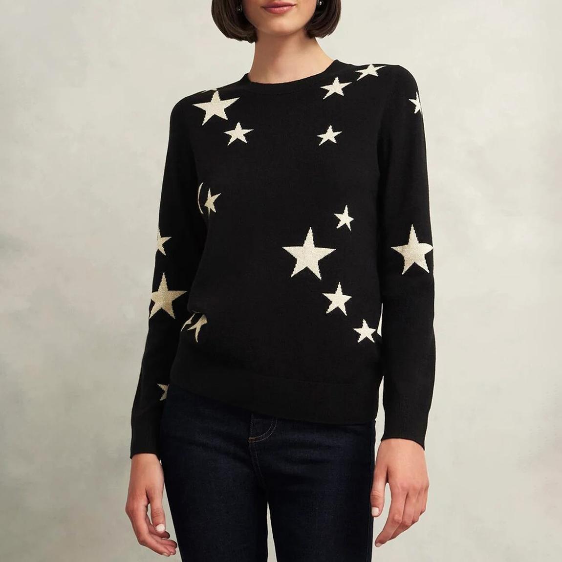 Black Samira Star Wool Blend Jumper main product photo