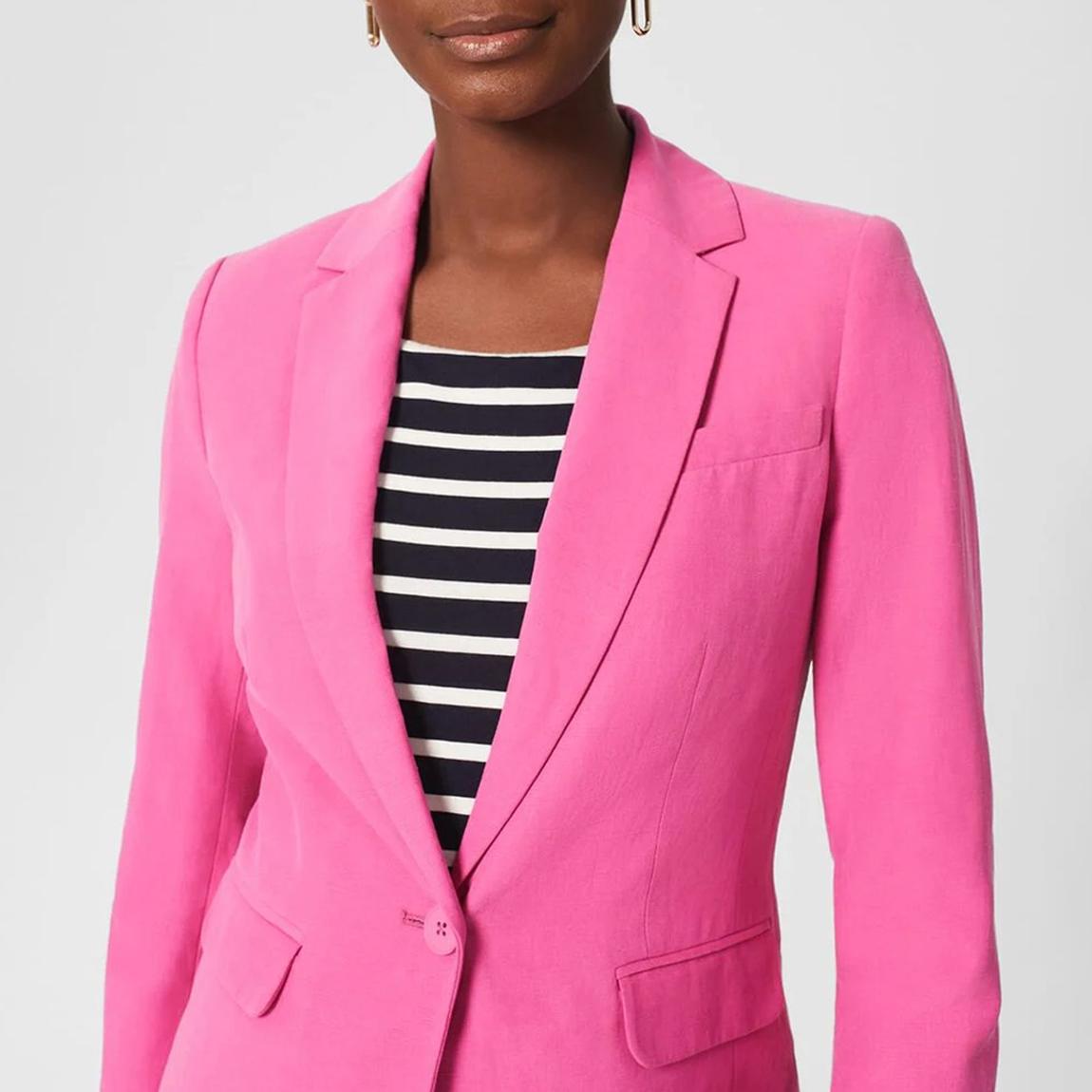 Purple Silk Linen Blazer main product photo