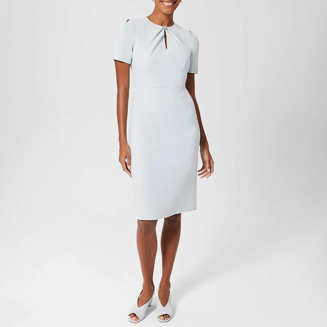 Hobbs London Blue Gabrielle Shift Dress - BrandAlley