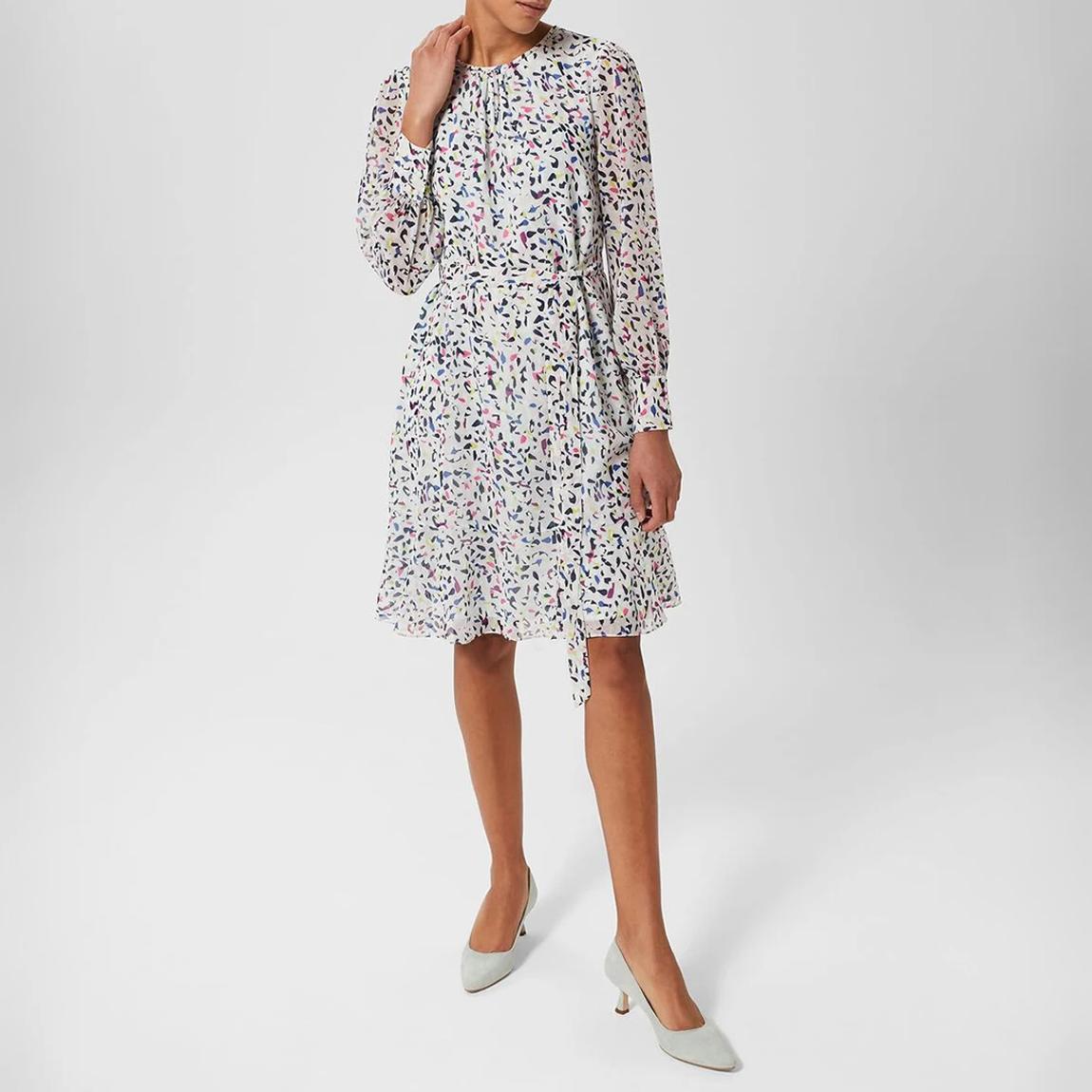 White Printed Frances Dress main product photo