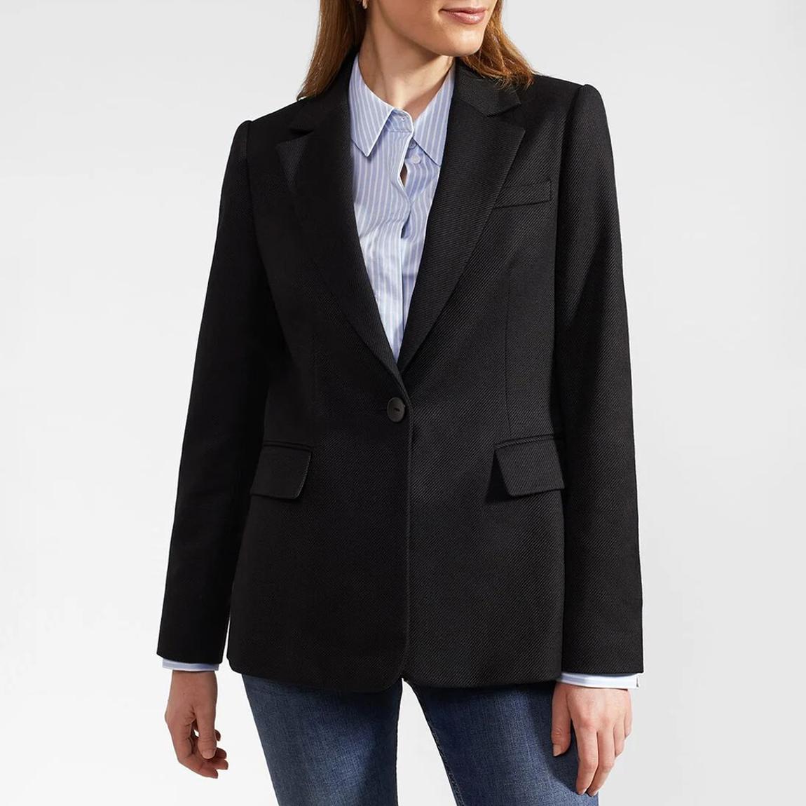Black Kiera Wool Blend Blazer main product photo