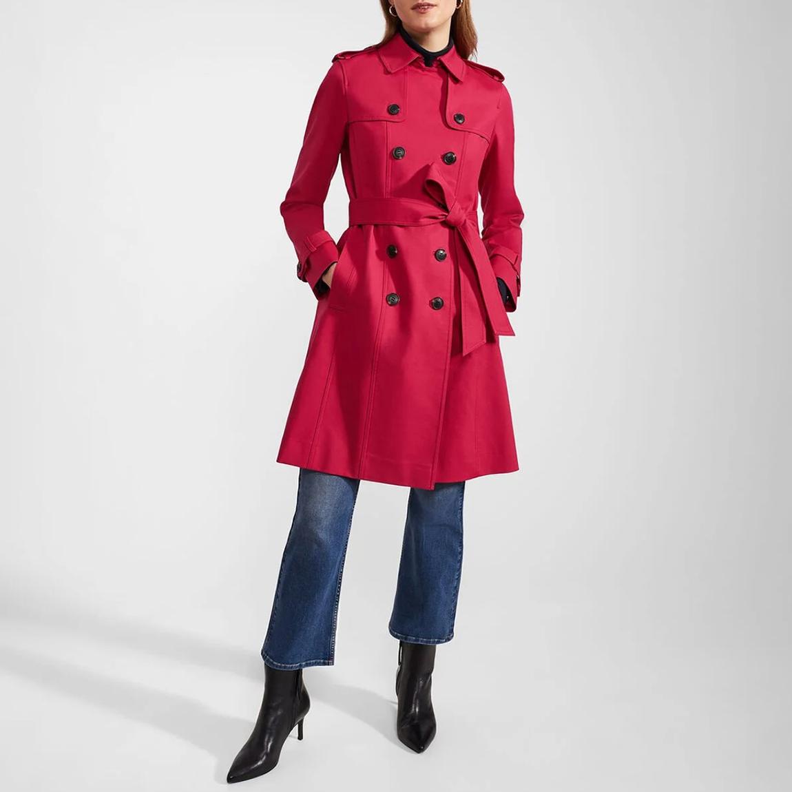 Pink Petite Saskia Trench main product photo