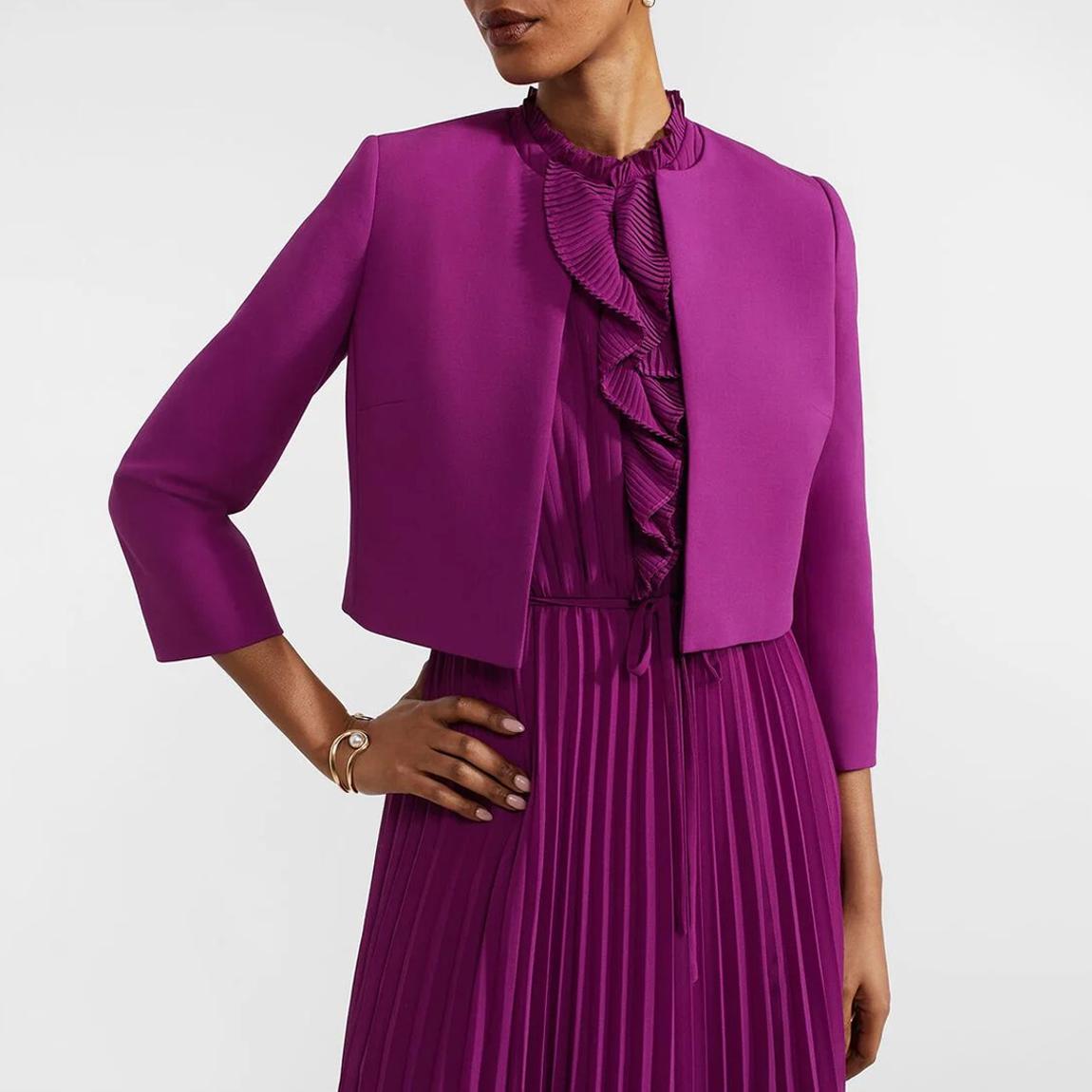 Purple Elize Crepe Jacket main product photo