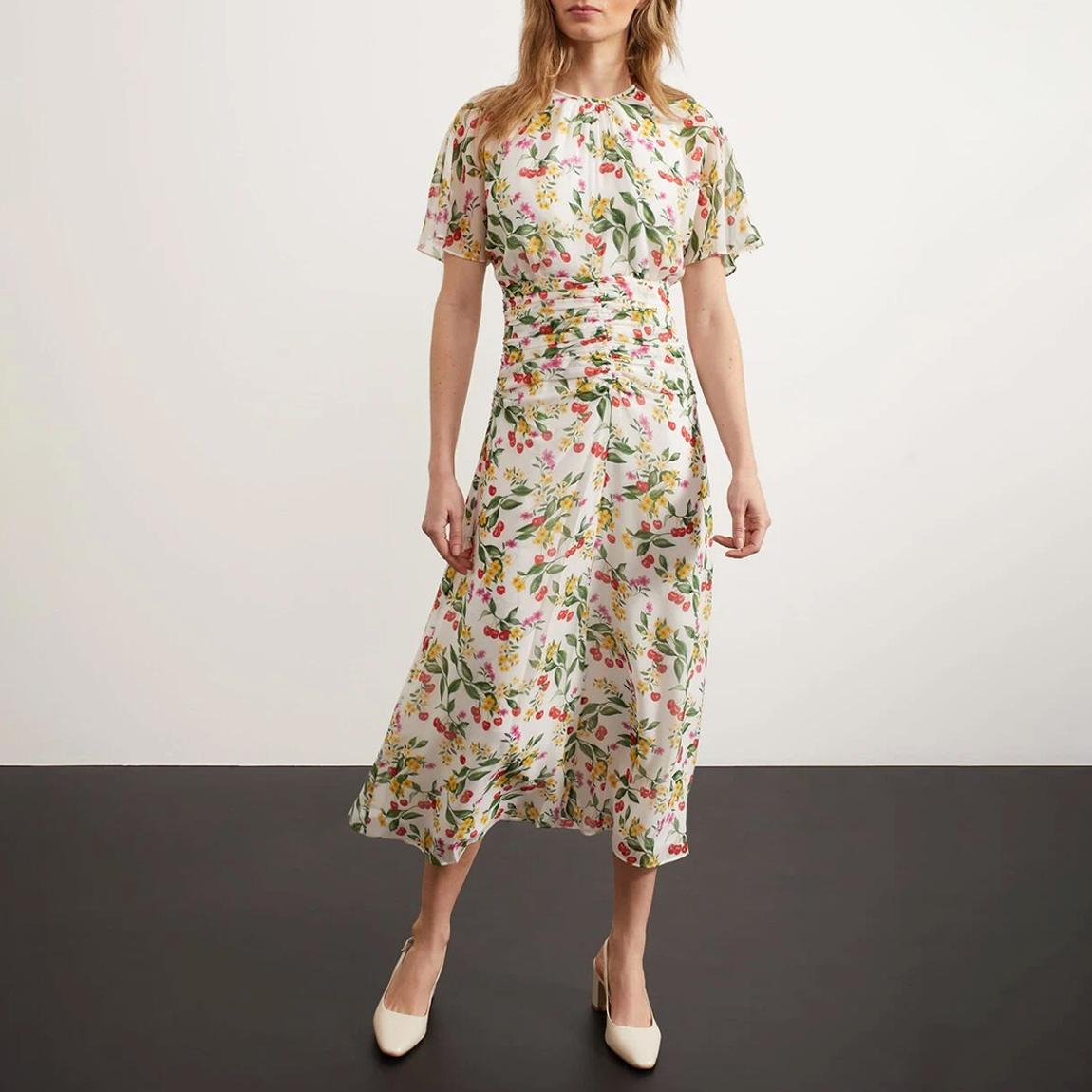 Floral print Tegan Silk Dress main product photo