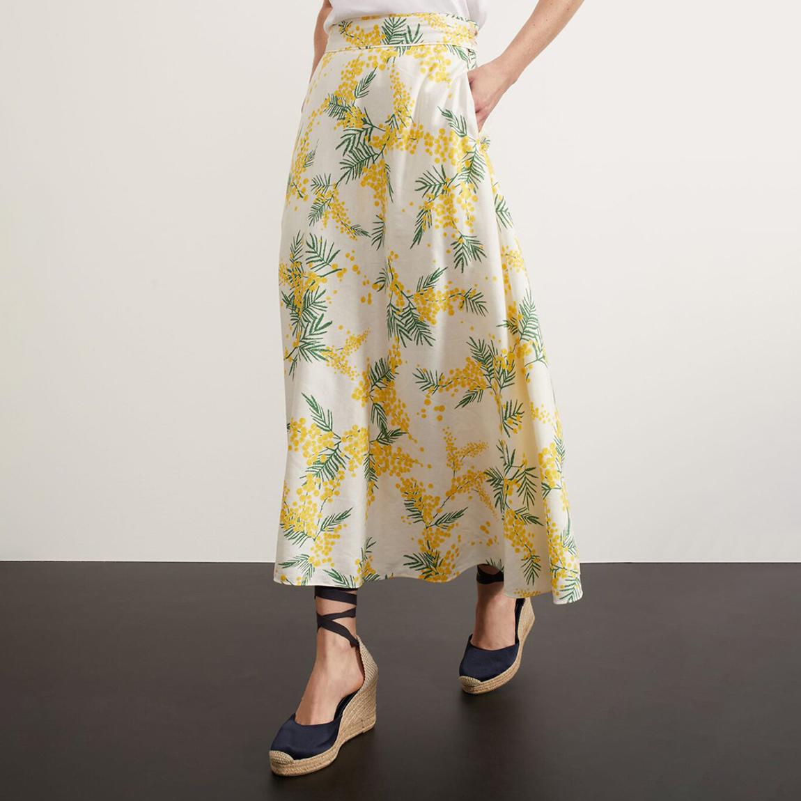 Yellow Linen Blend Foxcote Skirt main product photo