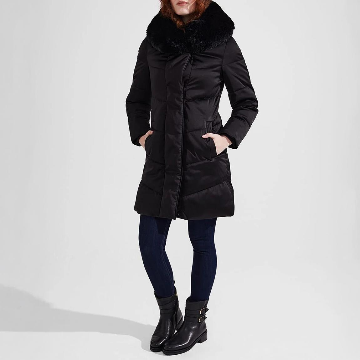 Black Serena Puffer Coat main product photo