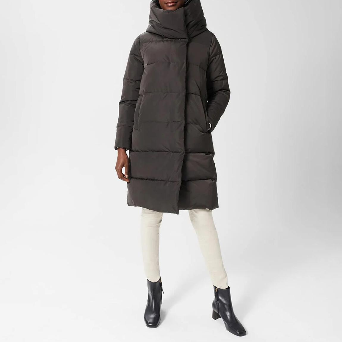 Grey Petite Heather Puffer Coat main product photo