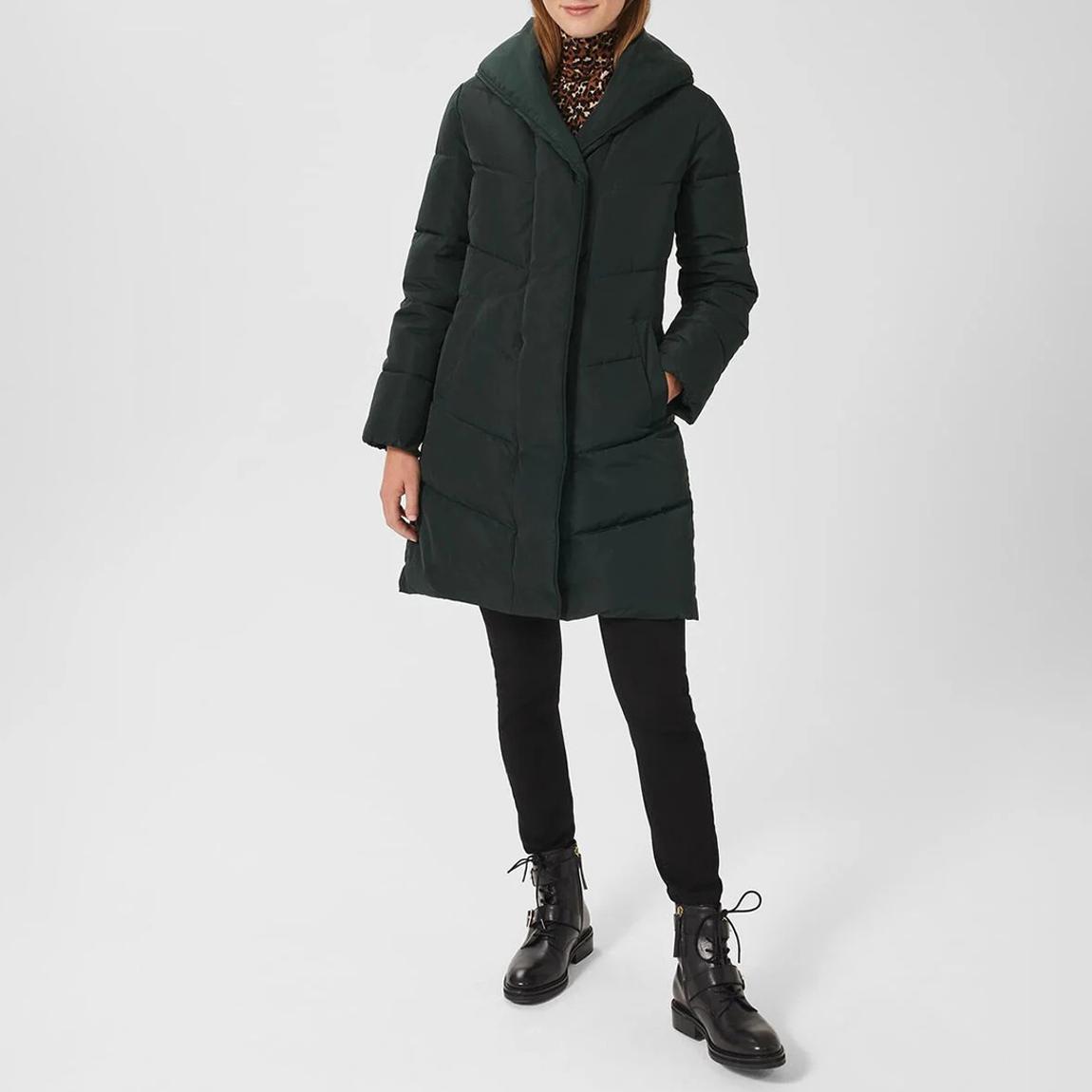 Green Indira Puffer Coat main product photo