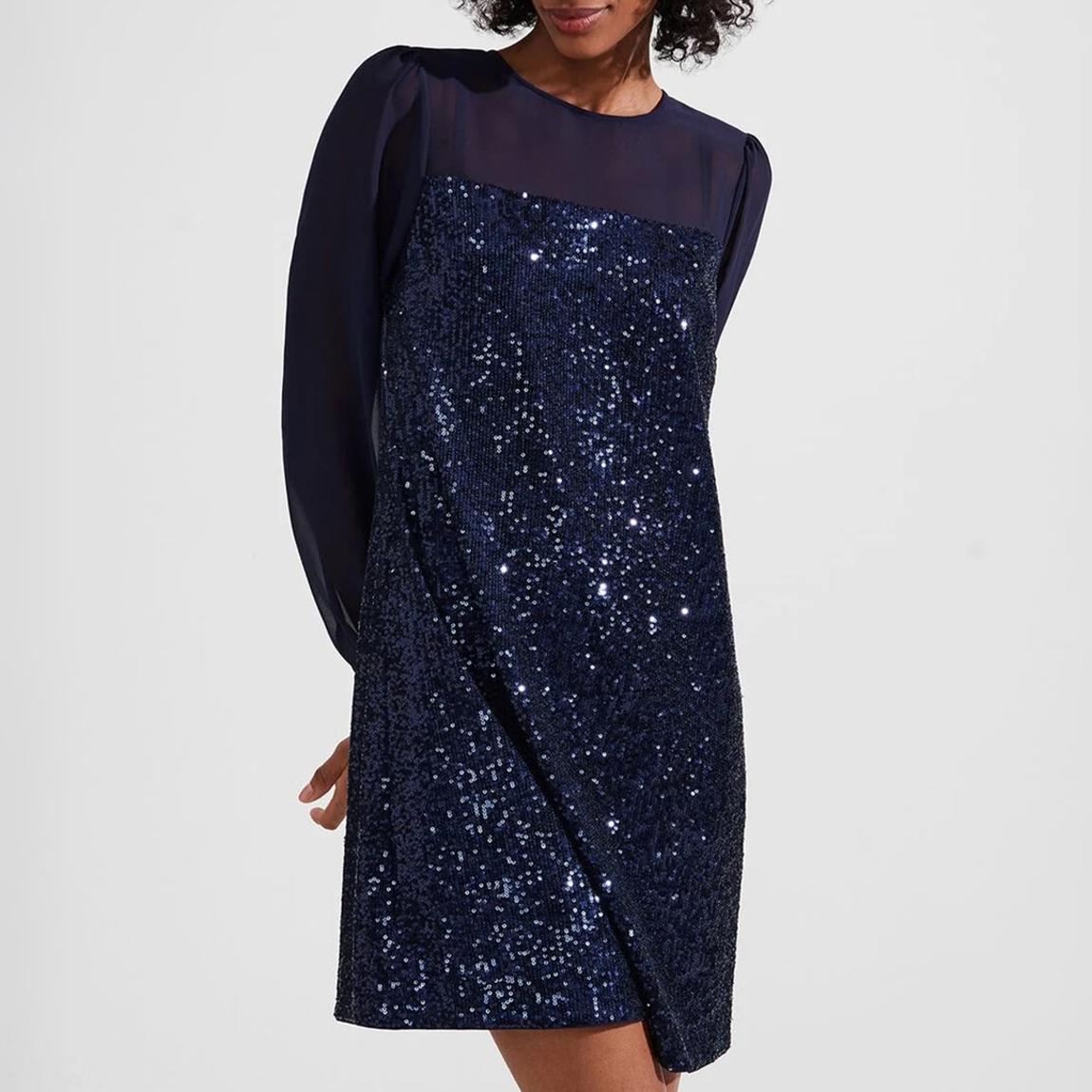 Navy Zariah Sequin Dress main product photo