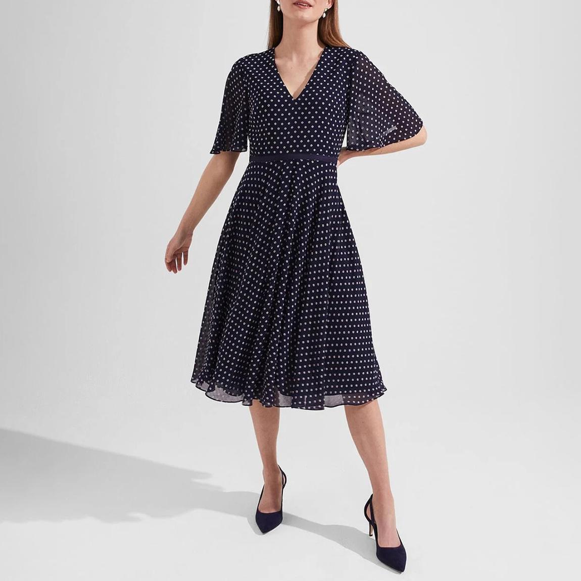 Navy Print Celia Dress main product photo