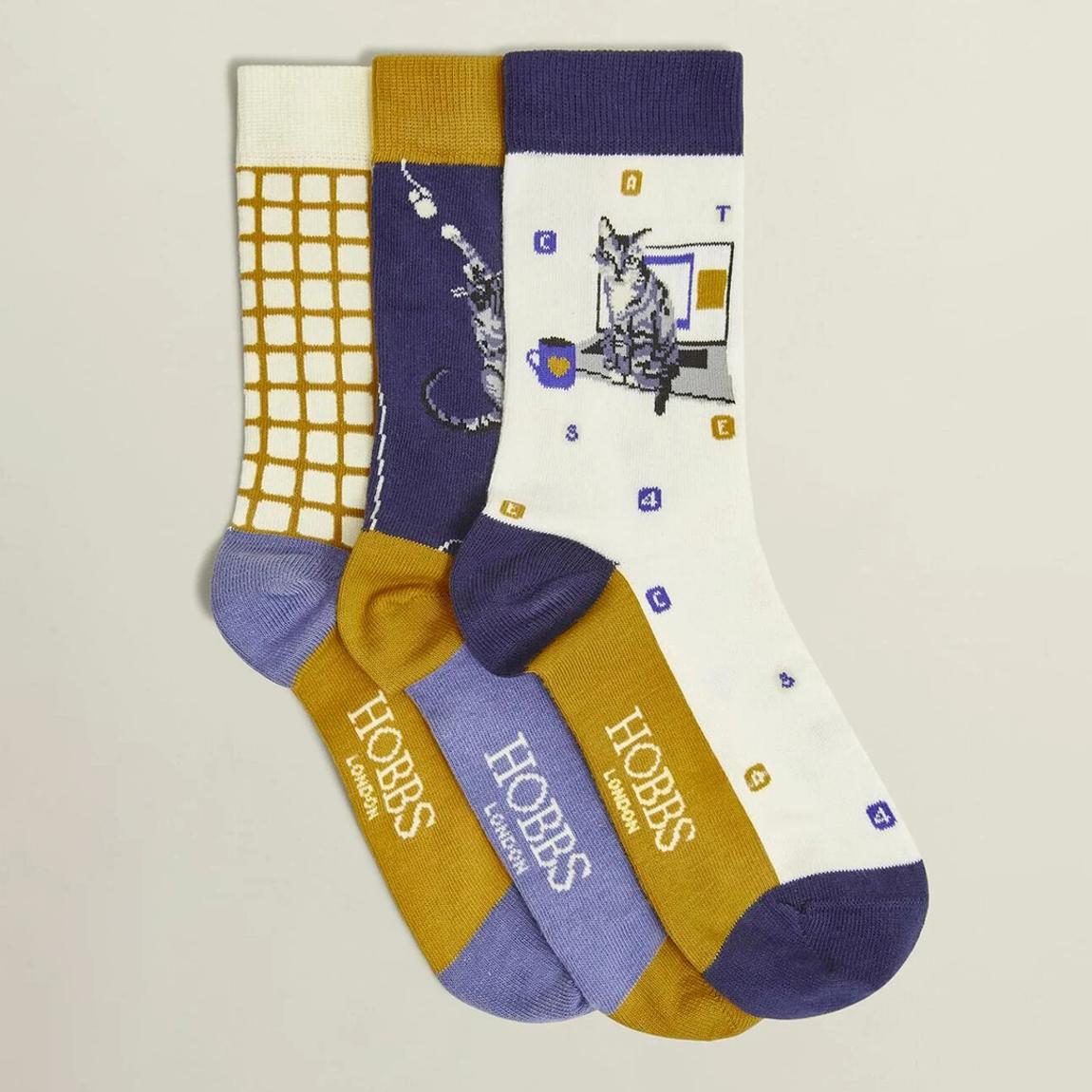 Multi Wfh Cat Sock Set main product photo