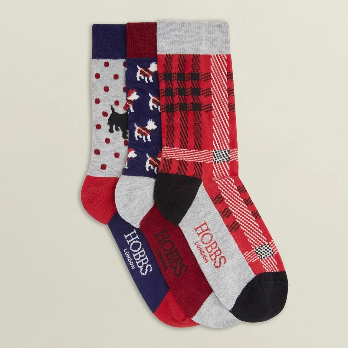 Red/Navy Westie Dog Sock Set main product photo