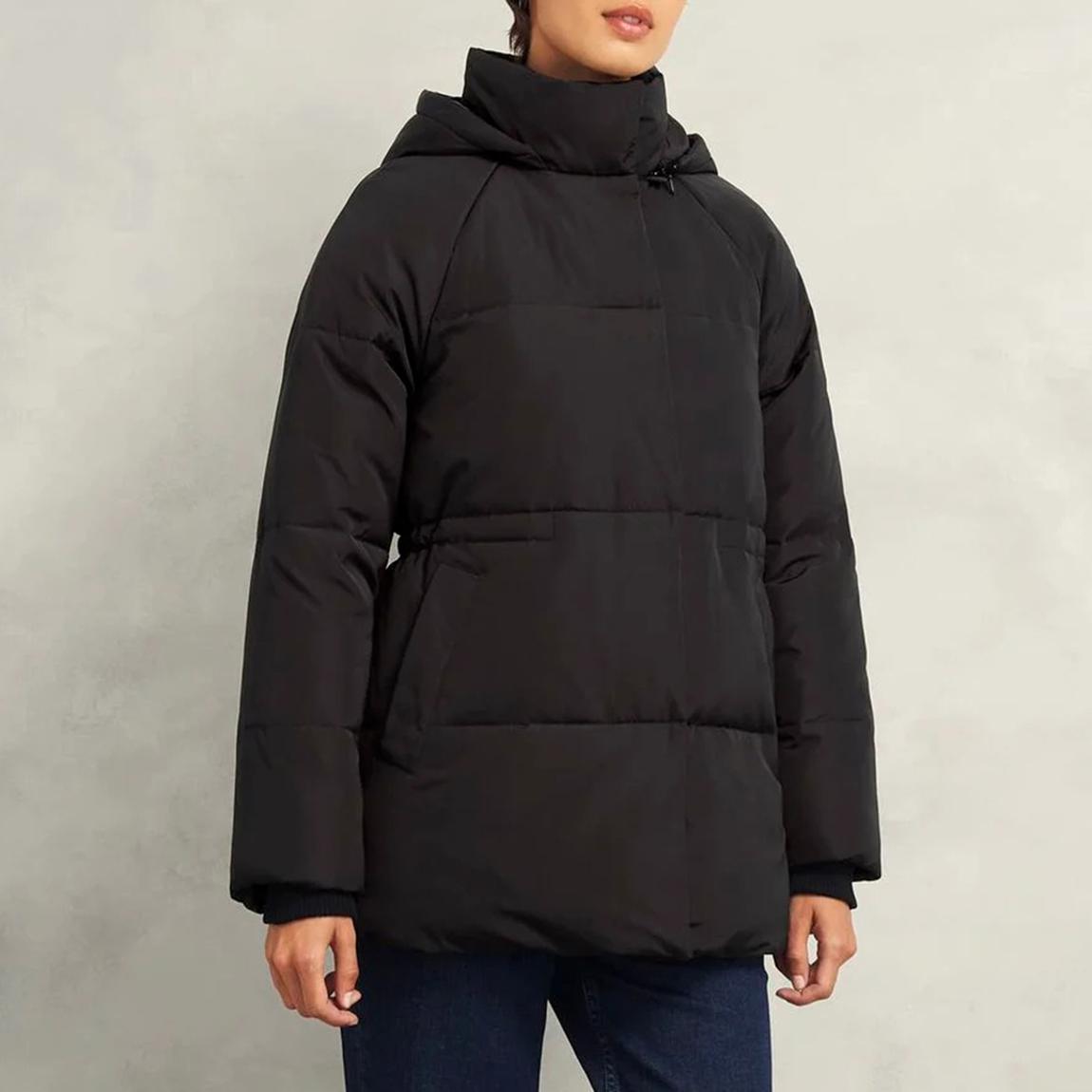 Black Cara Puffer Coat main product photo