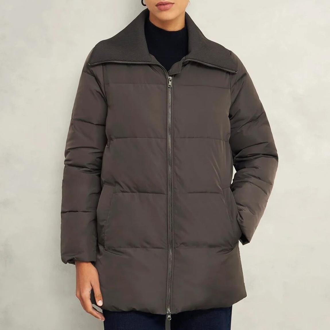 Brown Flora Puffer Coat main product photo