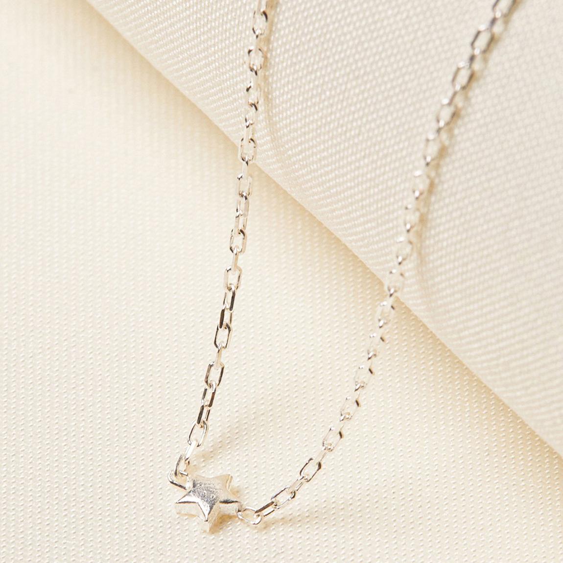 Silver Thick Chain Star Pendent Necklace main product photo