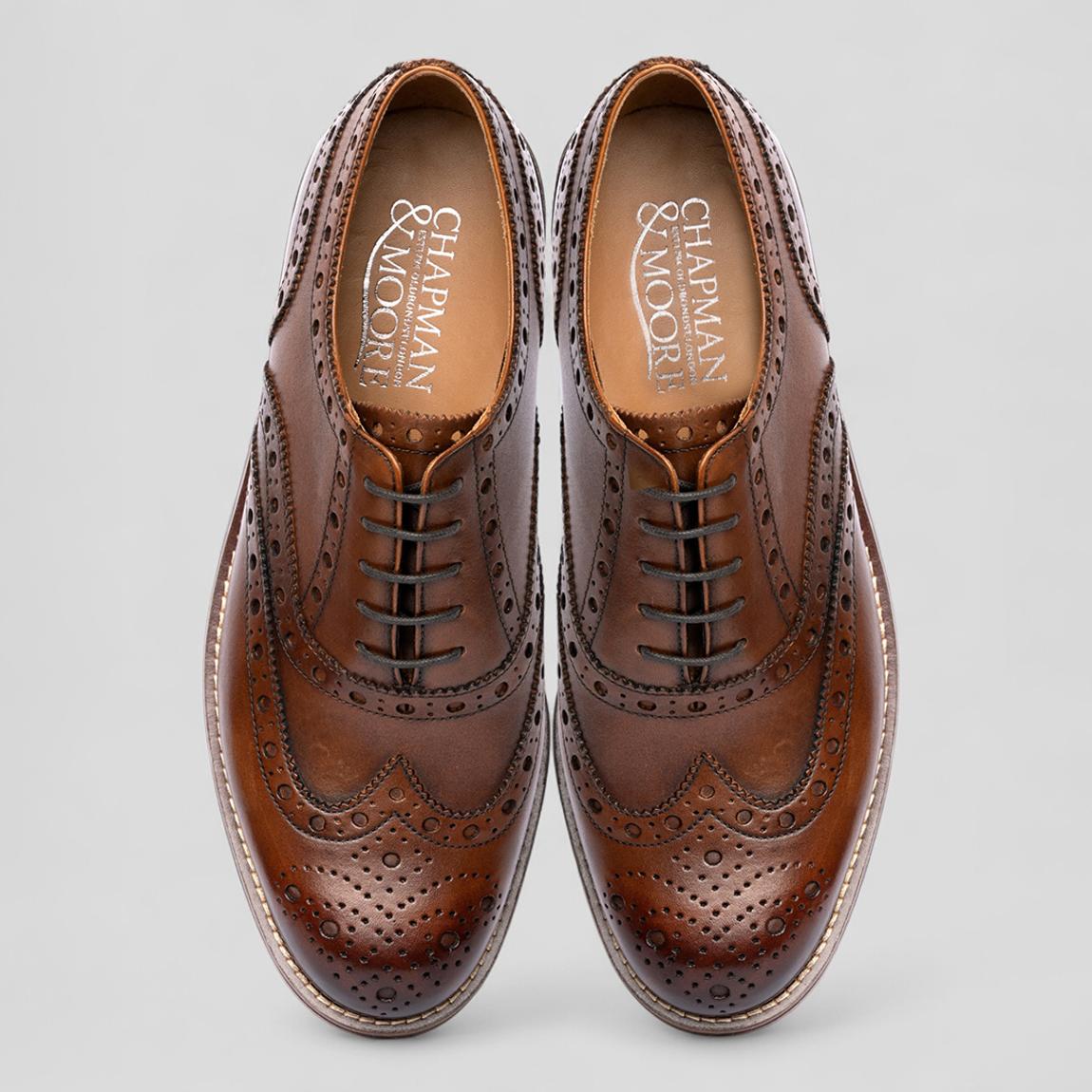 Chapman Moore Men's Chocolate Leather Oxford Brogue BrandAlley