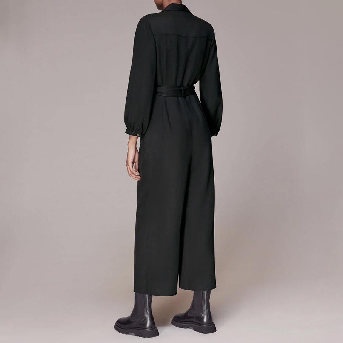 WHISTLES Black Leah Jumpsuit BrandAlley