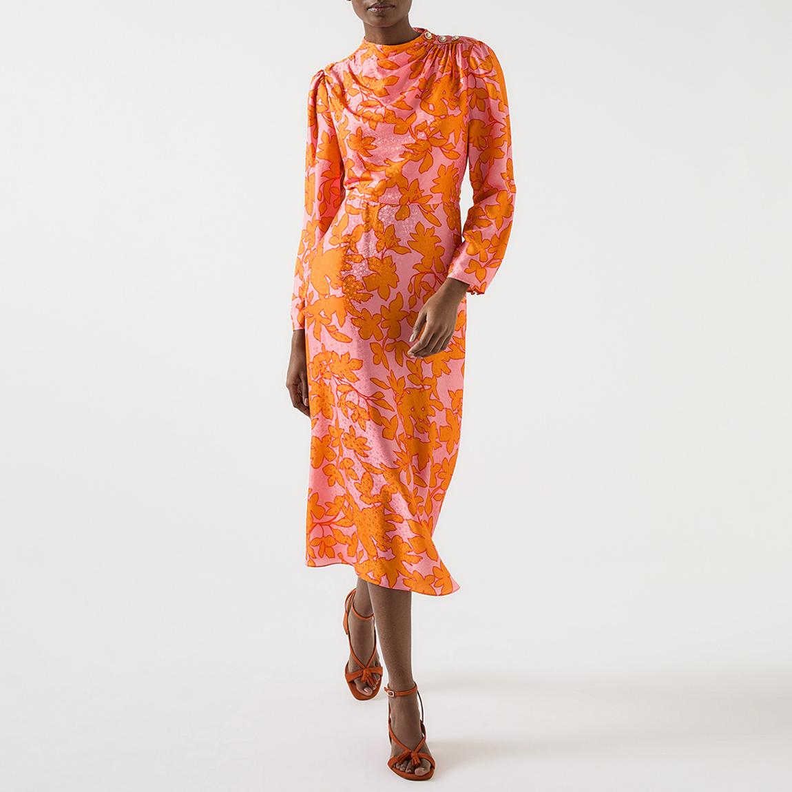 lk bennett orange dress leonorasmee on LTK
