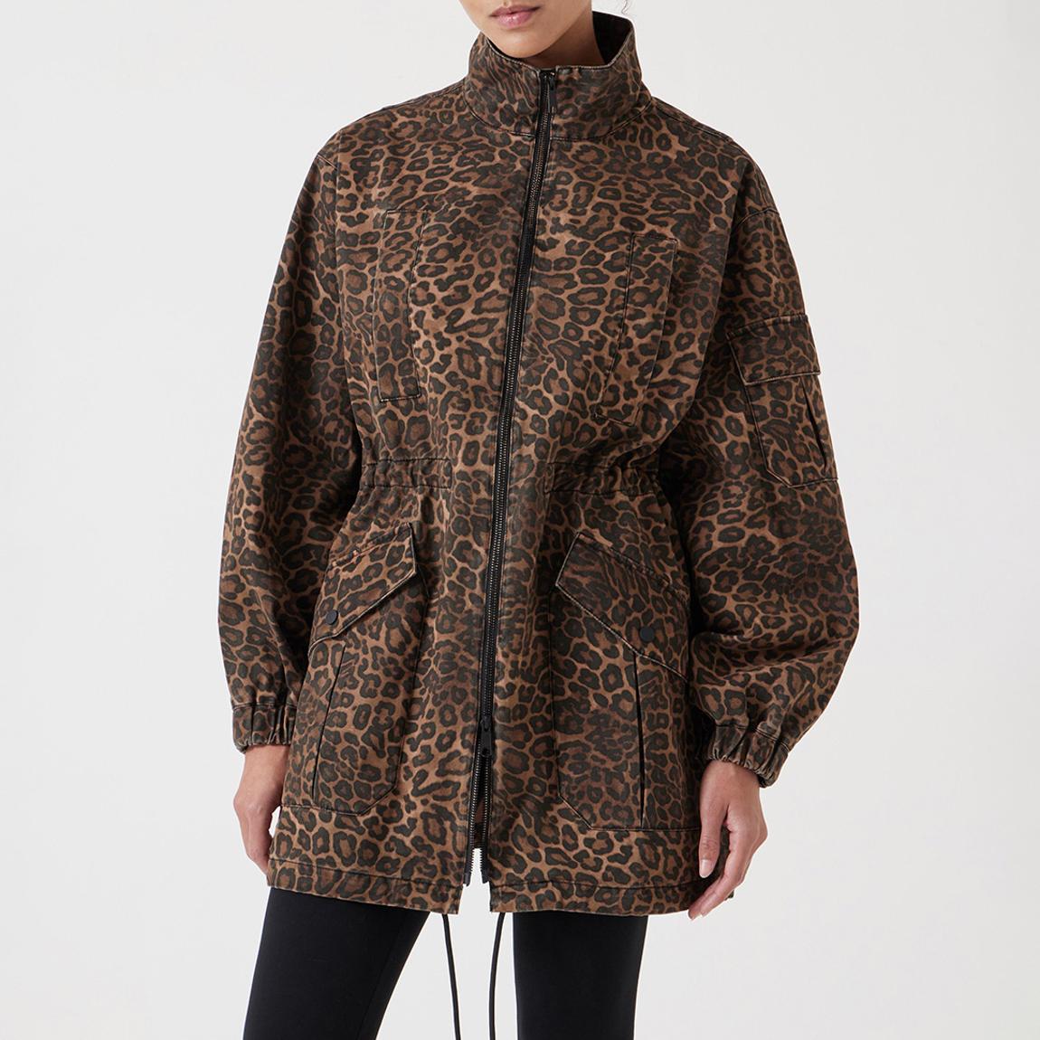 hush Leopard Print Utility Parka Jacket - BrandAlley
