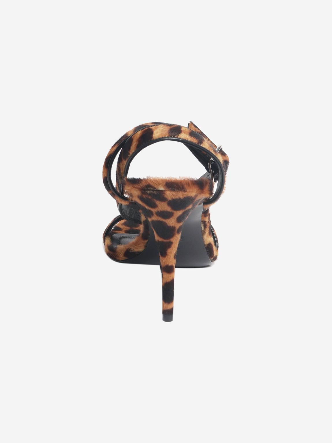 Pre-Loved Alexander Wang Brown leopard calf fur heels - BrandAlley