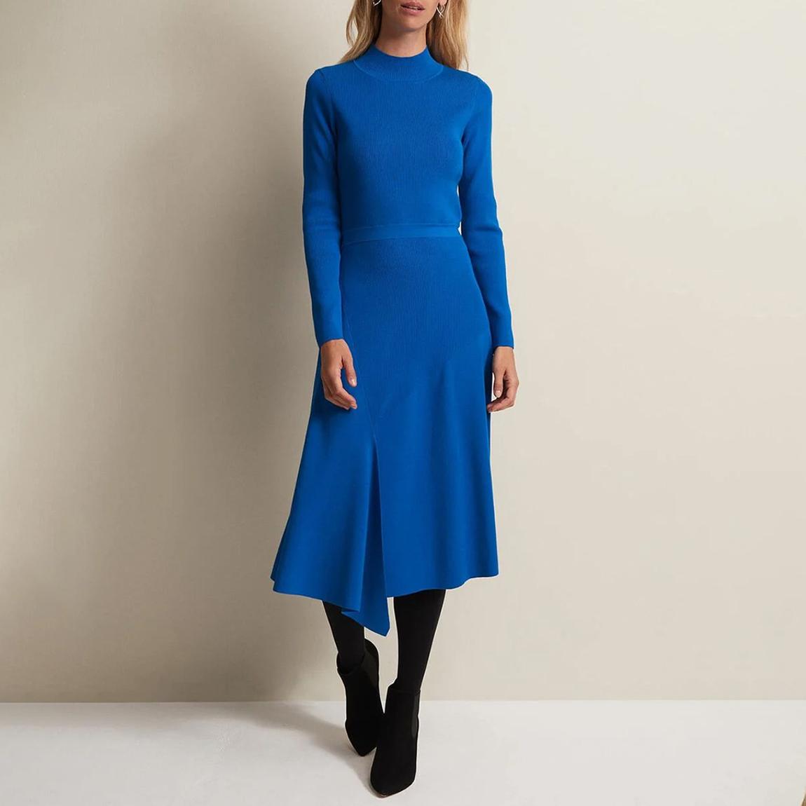 phase eight fit and flare dress Sequin Cami Style Maxi Dress In Blue main image 0