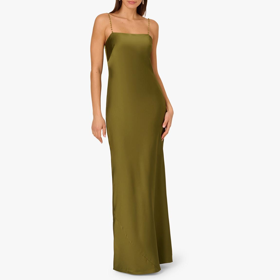 green emerald velvet dress Sleeveless Blouson Mermaid Gown with Jasmine Beading in Gem Green main image 1