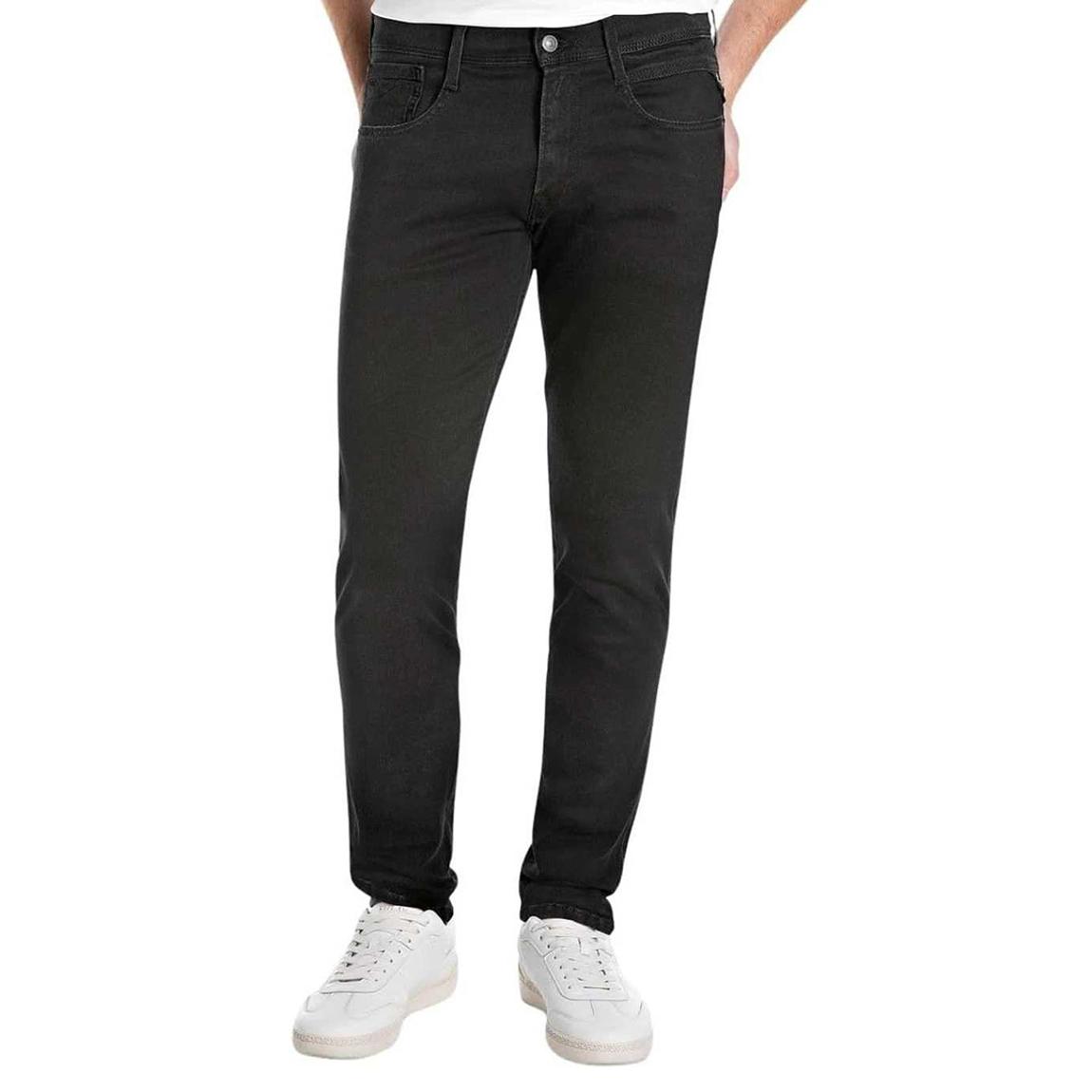 パンツ anuans Slim straight denim BLACK 1 anuans - Slim straight