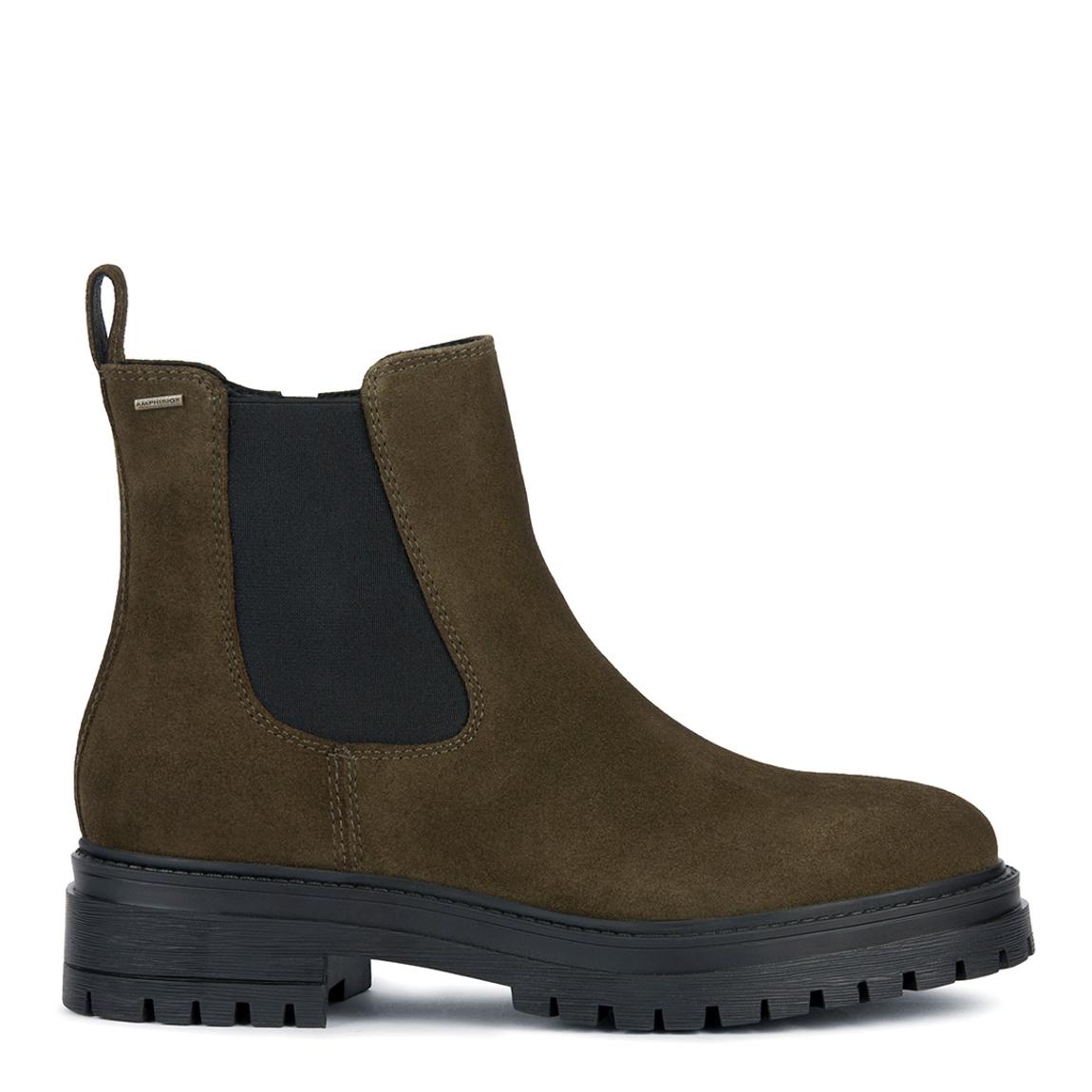 Khaki Iridea Suede Ankle Boots main product photo