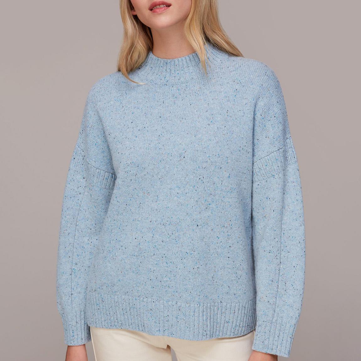 Blue Flecked Funnel Neck Jumper main product photo