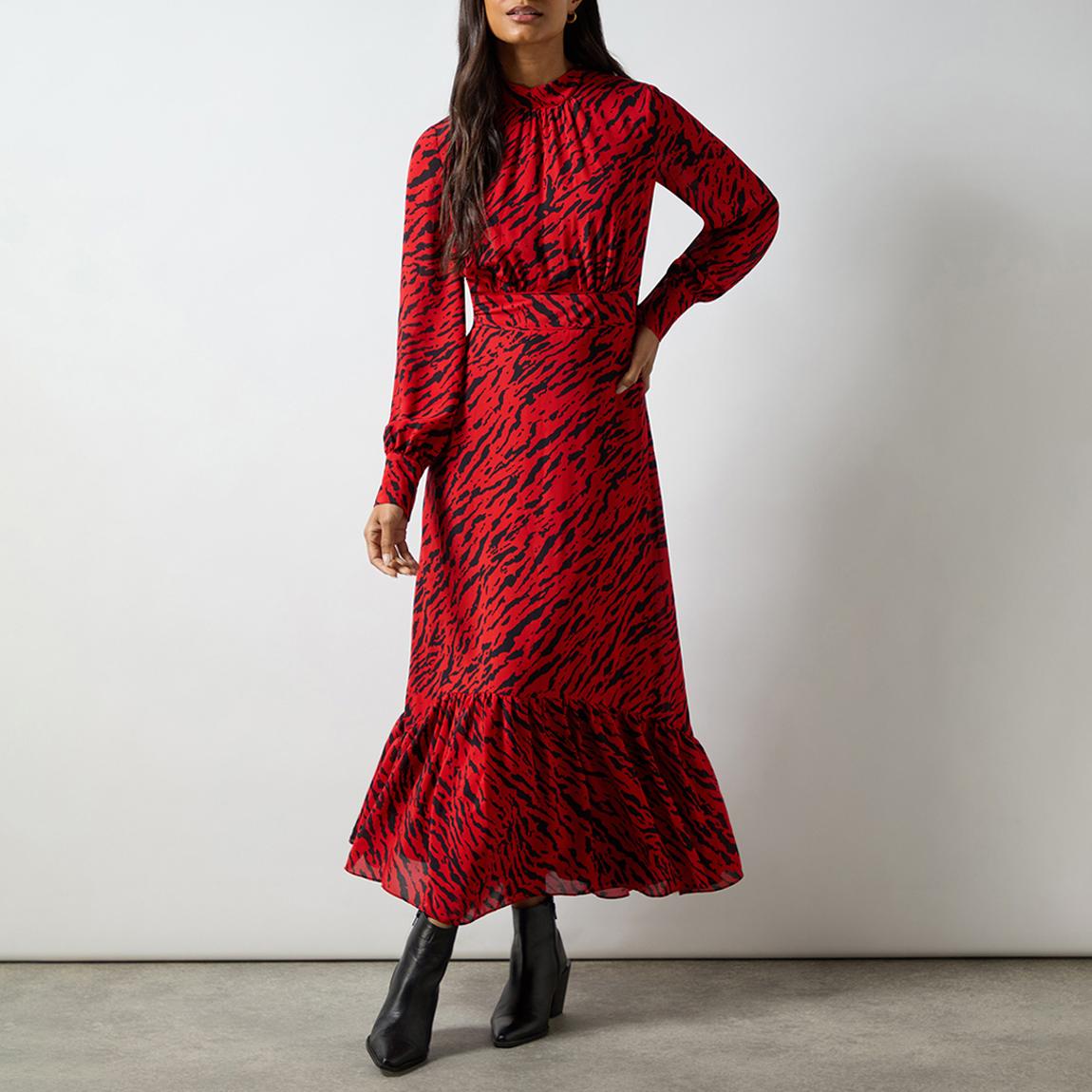 red zebra dress Red Zebra Stripes Maxi Dress, Print Long Spaghetti Straps Women Sleeveless Casual Designer Elegant Plus Size Cocktail Party Summer Designer S / White