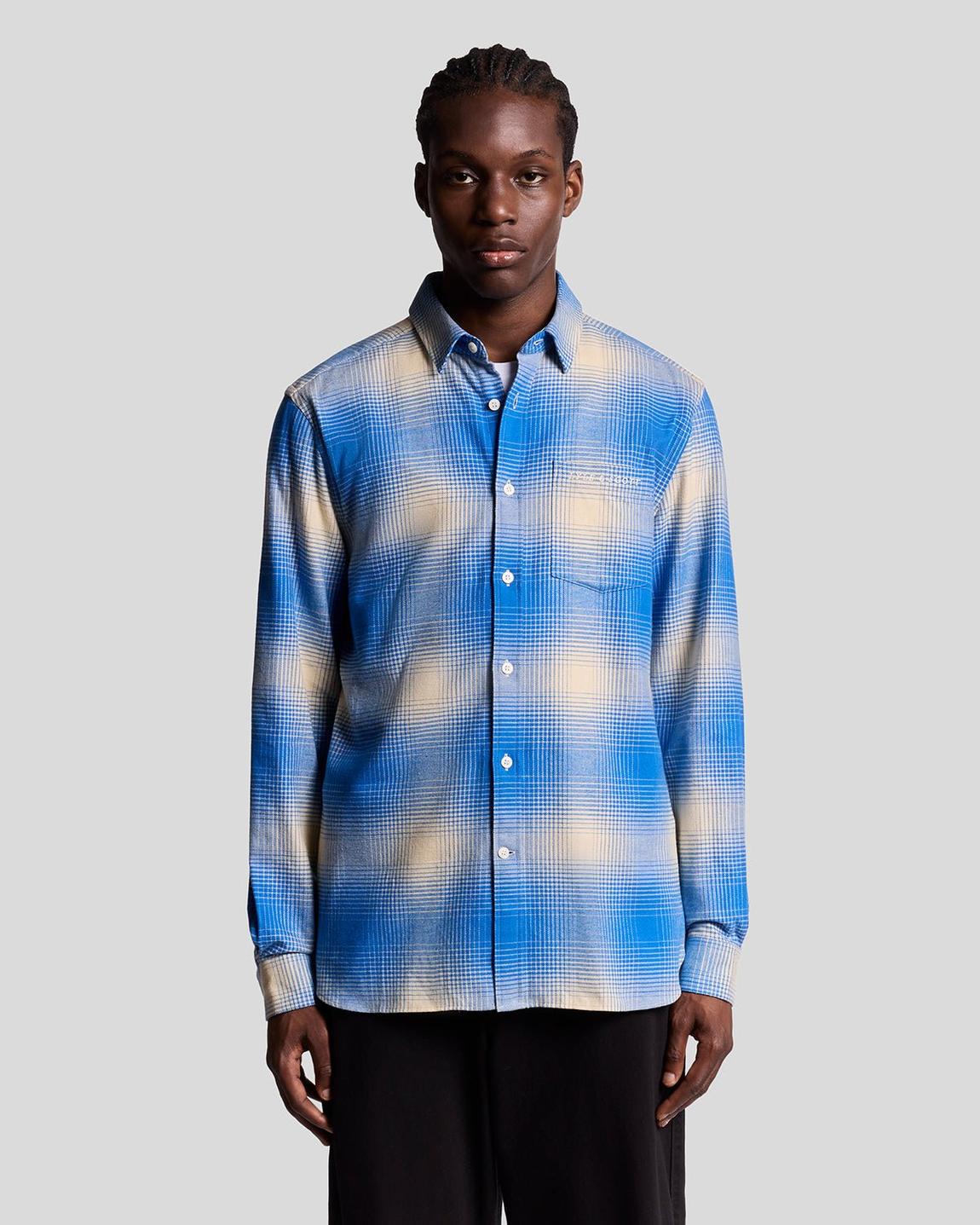 Lyle & Scott Ombre Check Flannel Shirt - BrandAlley