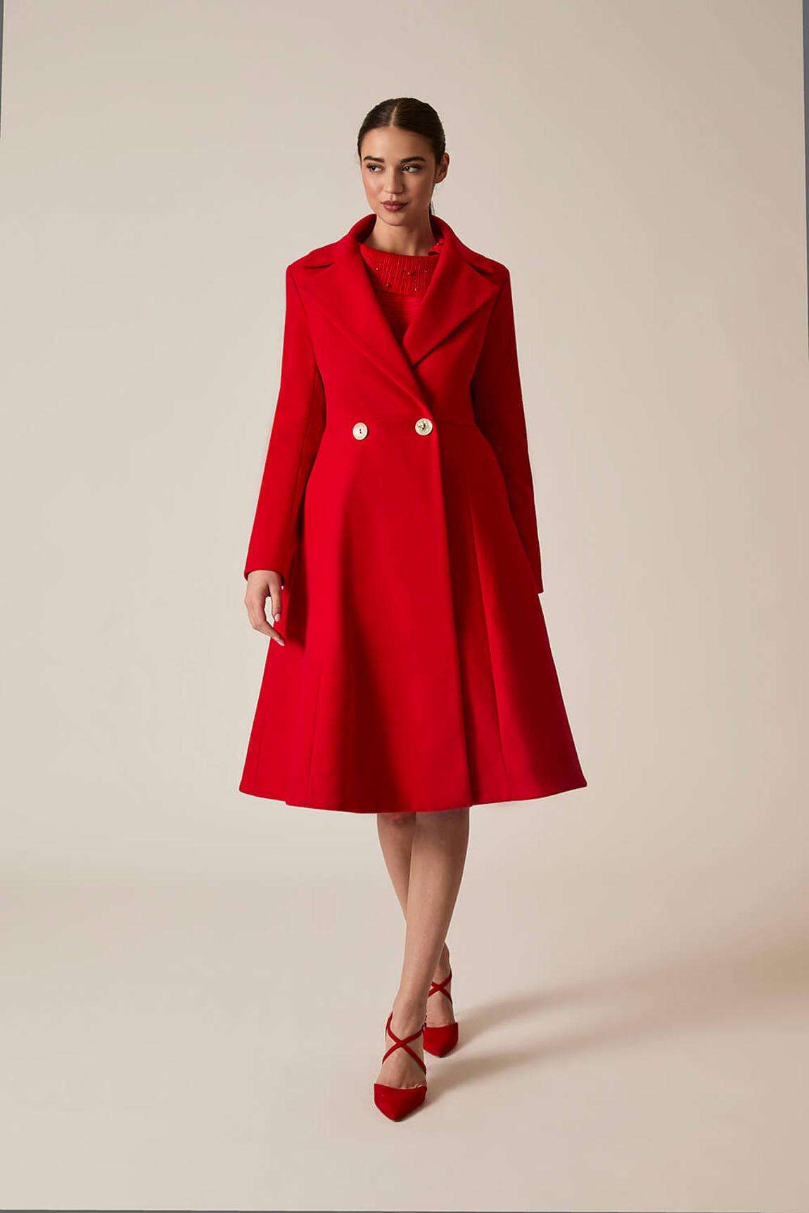 ジャケット・アウター mame Red Long Coat James Lakeland Princess Red Coat - BrandAlley