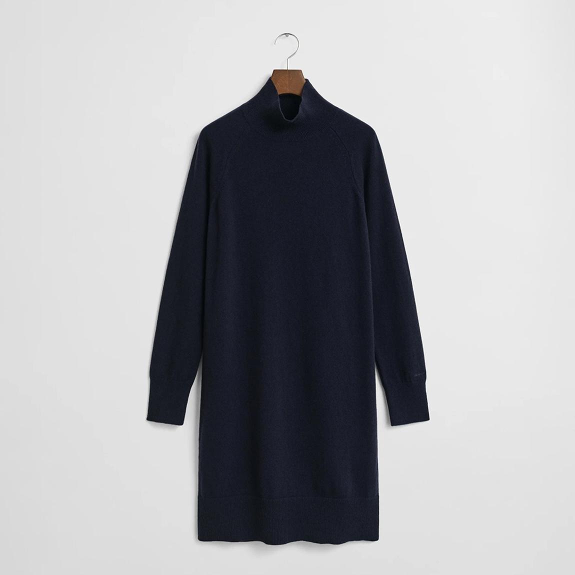 Gant Navy Superfine Lambswool Knit Dress - BrandAlley