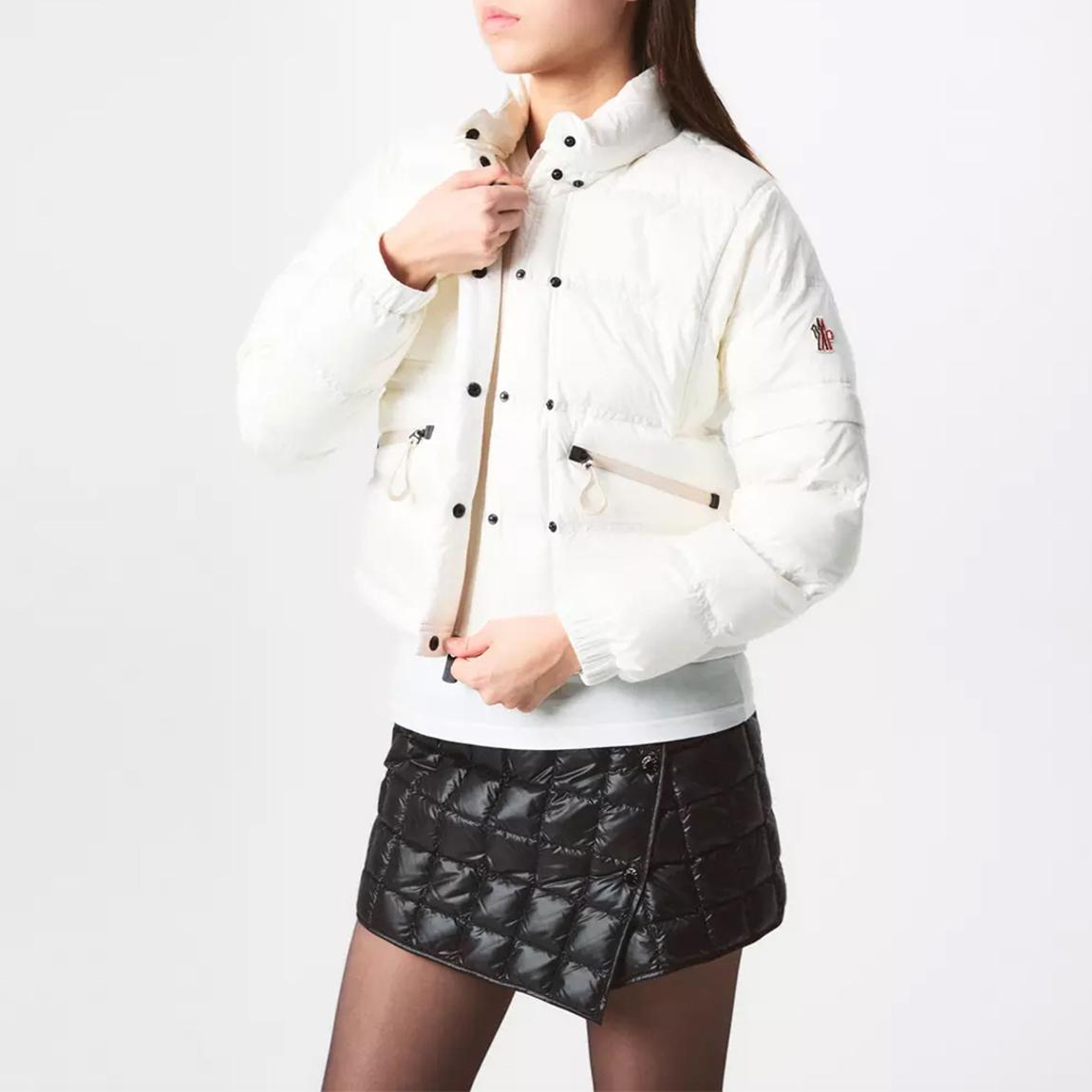Moncler White Mauduit Bomber Jacket - BrandAlley