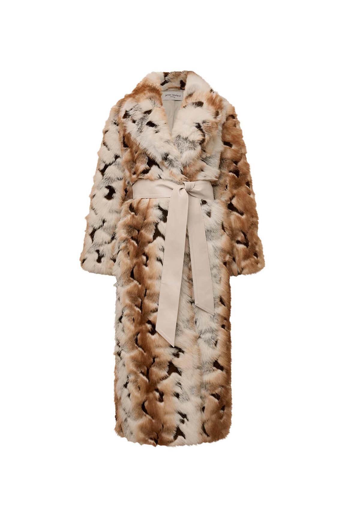 James Lakeland Animal Patchwork Faux Fur Coat - BrandAlley