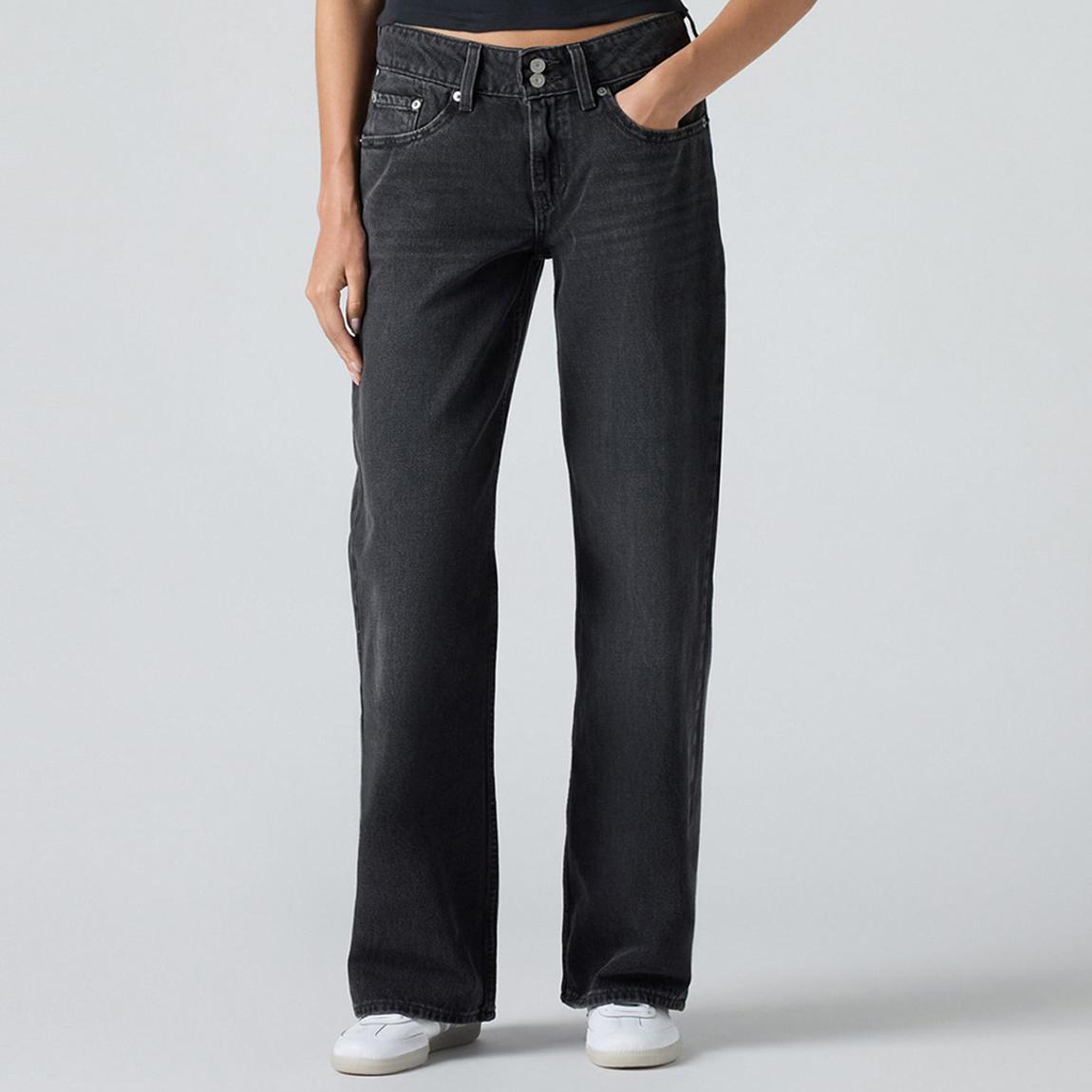 Levi's Washed Black Low Waisted Loose Jeans - BrandAlley