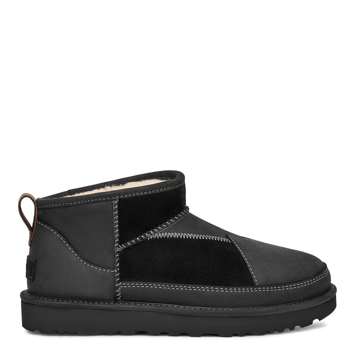 UGG Women's Black Classic Ultra Mini Reimagined - BrandAlley