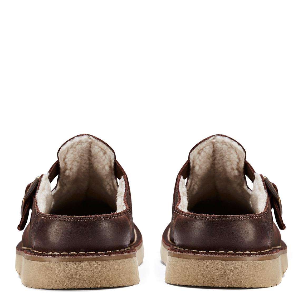 Clarks Men's Solsbury Mule Brown WLined Lea Sandals - BrandAlley