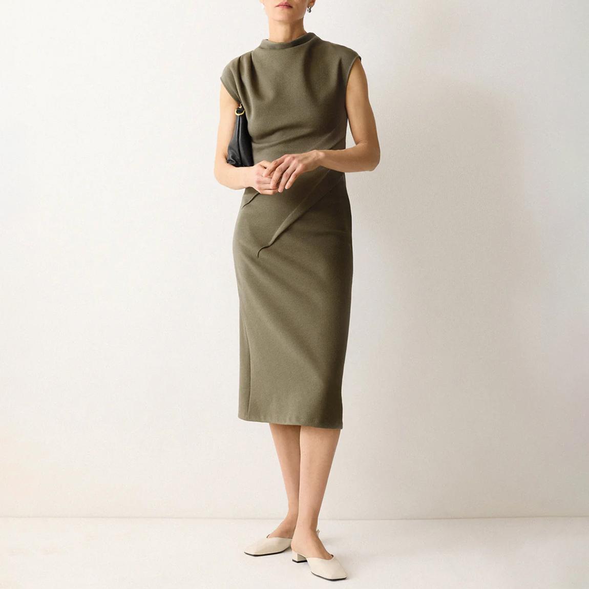Jigsaw Green Structured Dart Dress - BrandAlley Jigsaw Green Structured Dart Dress - BrandAlley