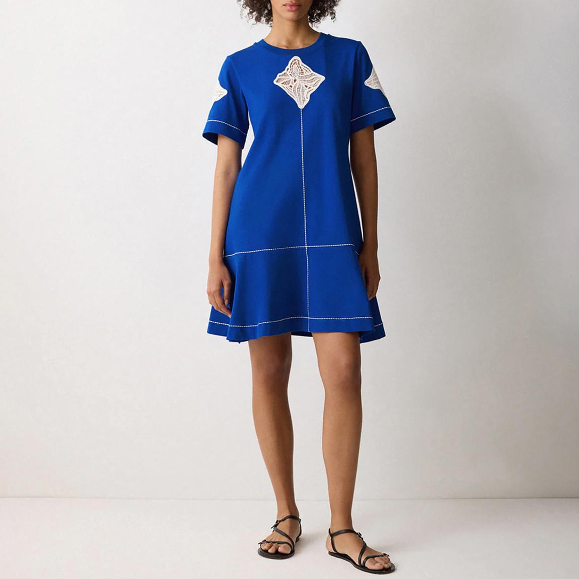 jigsaw blue dress Chiffon Gathered Dress main image 0